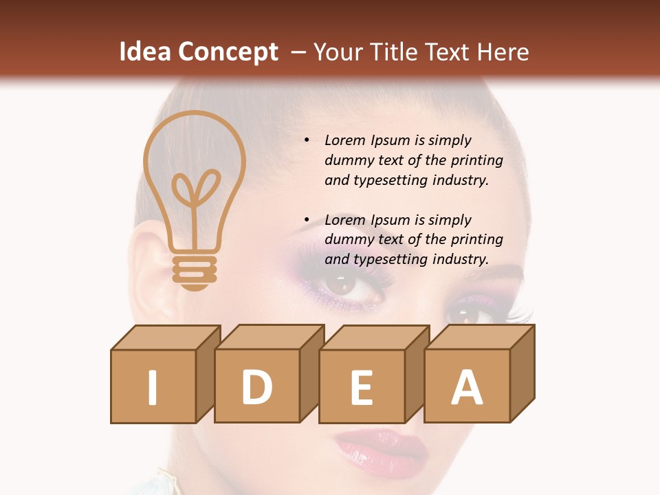 Beautiful Makeup Femininity PowerPoint Template