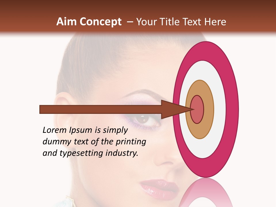 Beautiful Makeup Femininity PowerPoint Template