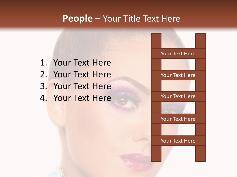 Beautiful Makeup Femininity PowerPoint Template
