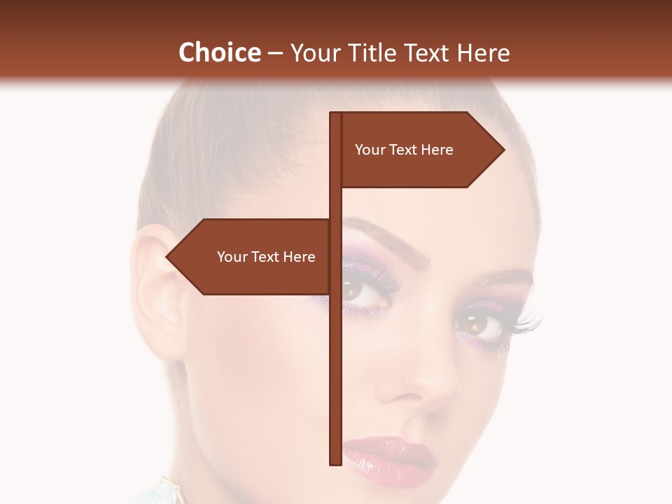 Beautiful Makeup Femininity PowerPoint Template