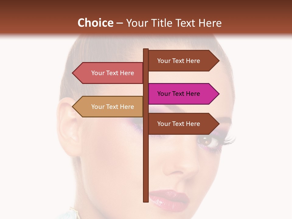 Beautiful Makeup Femininity PowerPoint Template