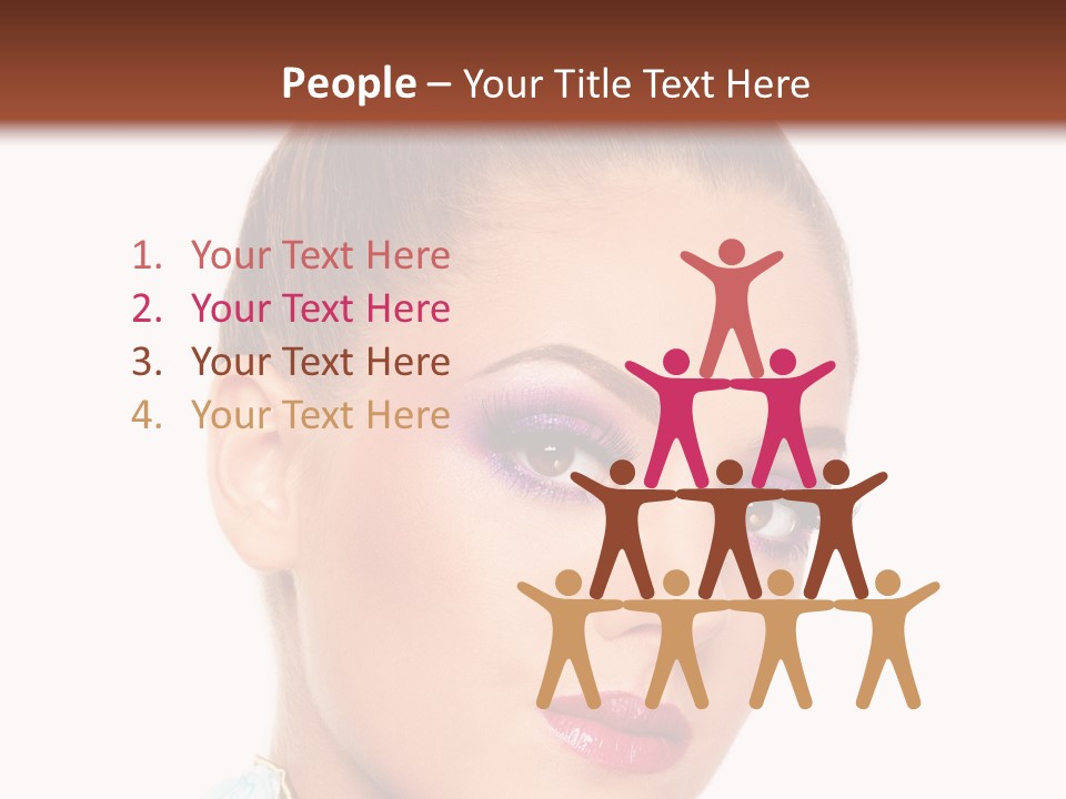 Beautiful Makeup Femininity PowerPoint Template