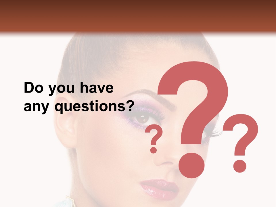 Beautiful Makeup Femininity PowerPoint Template