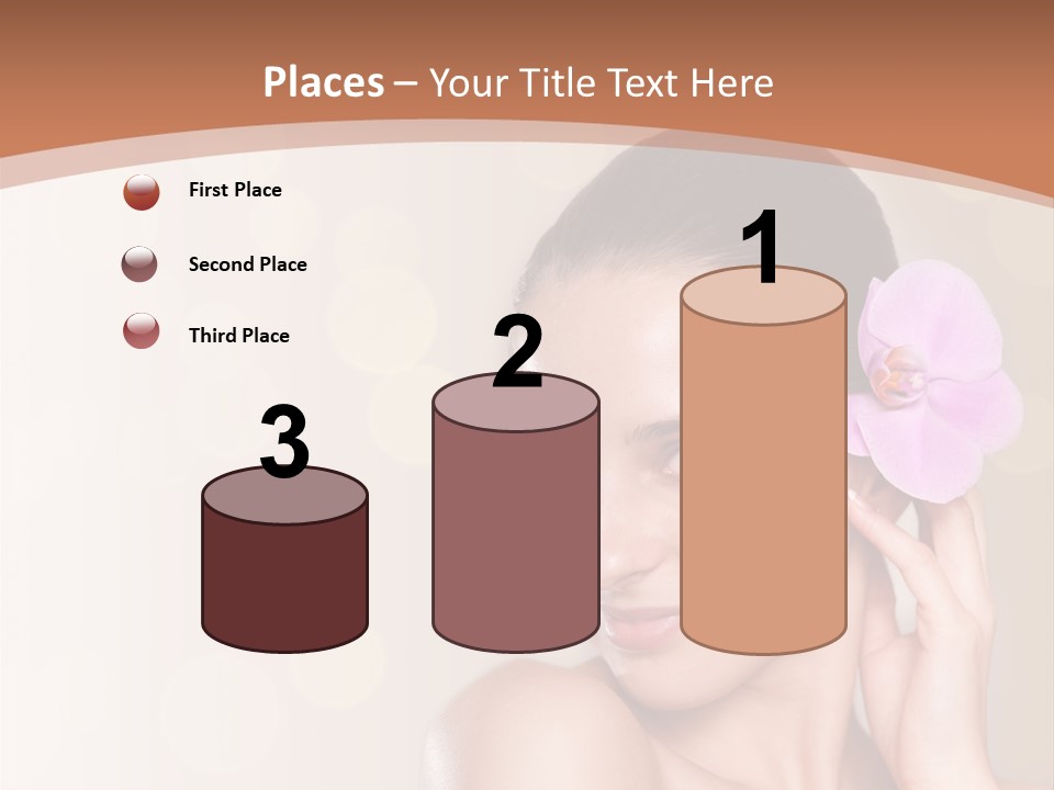 A Woman In A Towel Is Smiling For The Camera PowerPoint Template