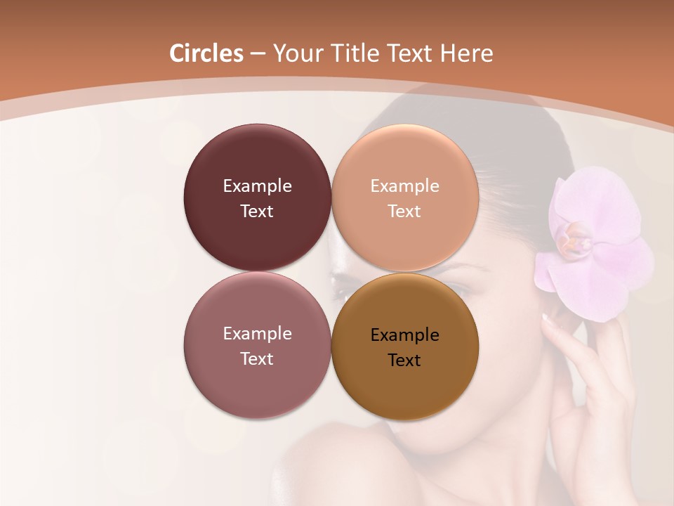 A Woman In A Towel Is Smiling For The Camera PowerPoint Template