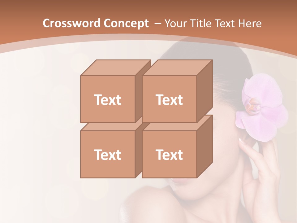 A Woman In A Towel Is Smiling For The Camera PowerPoint Template