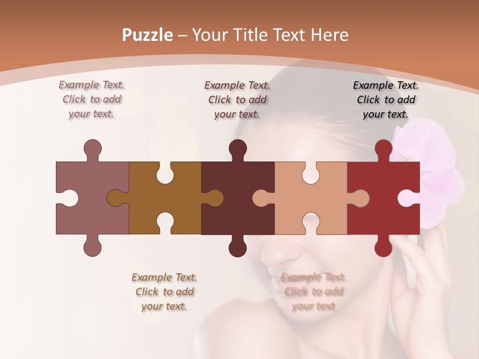 A Woman In A Towel Is Smiling For The Camera PowerPoint Template