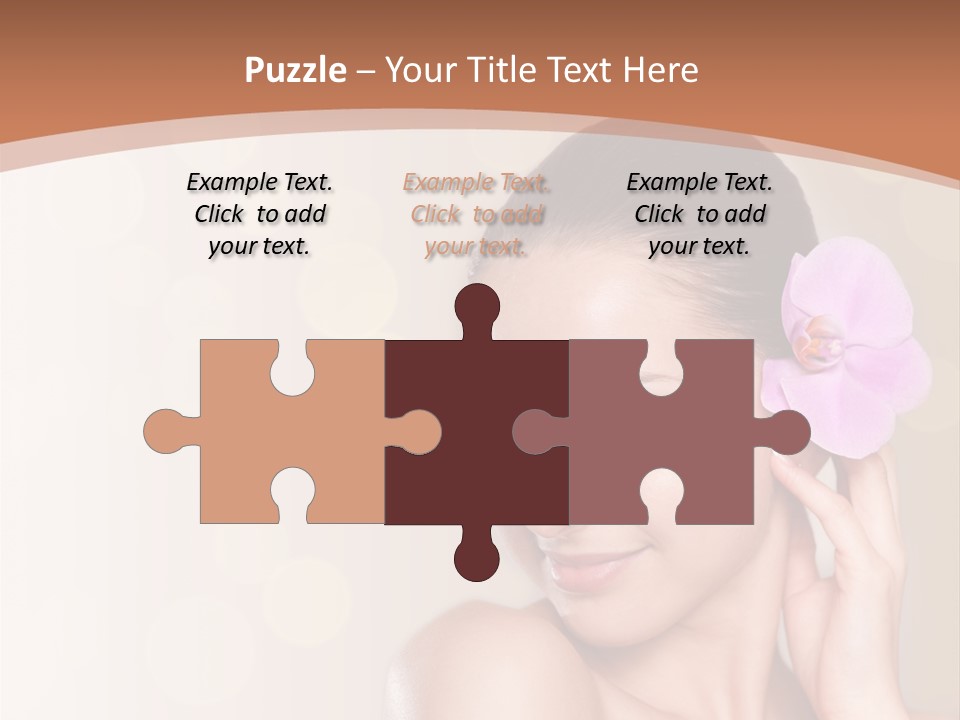 A Woman In A Towel Is Smiling For The Camera PowerPoint Template