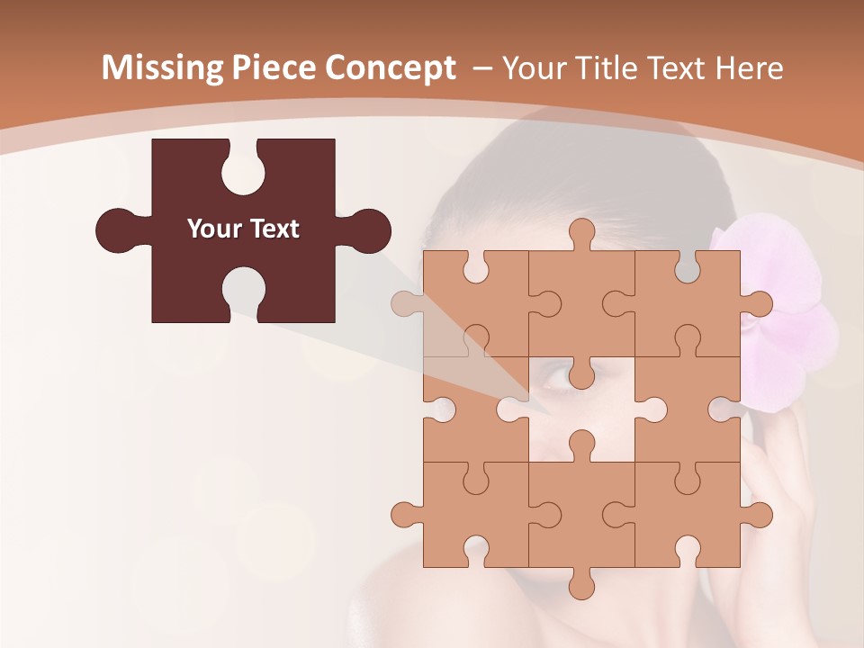 A Woman In A Towel Is Smiling For The Camera PowerPoint Template