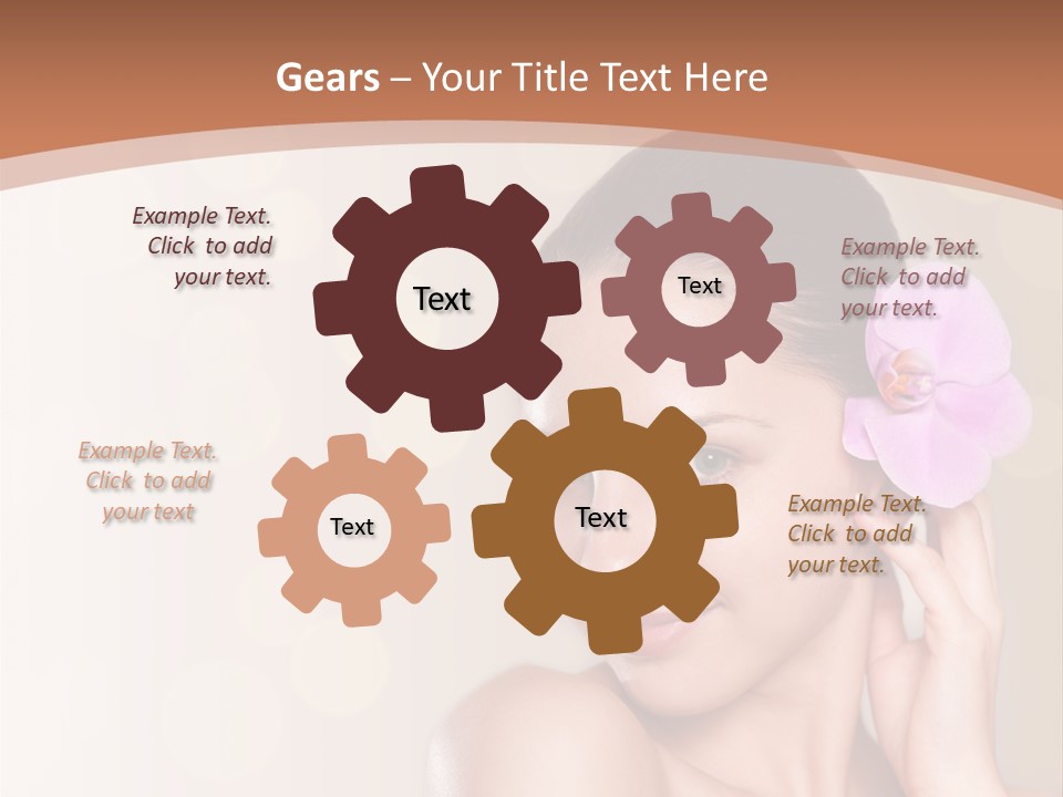 A Woman In A Towel Is Smiling For The Camera PowerPoint Template