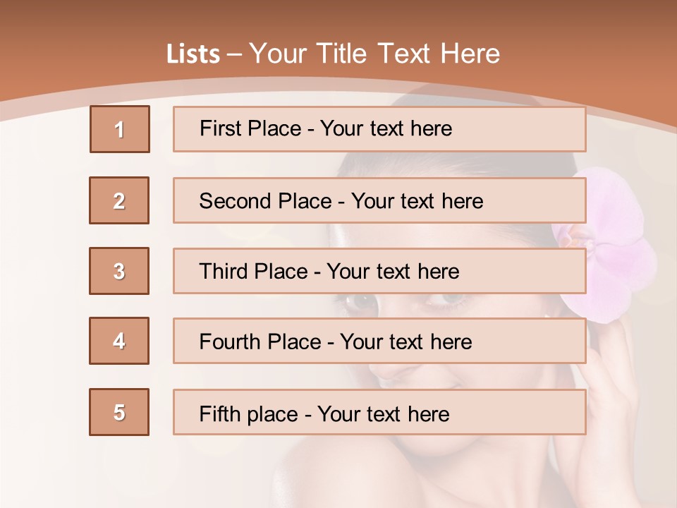 A Woman In A Towel Is Smiling For The Camera PowerPoint Template