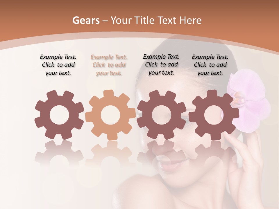A Woman In A Towel Is Smiling For The Camera PowerPoint Template