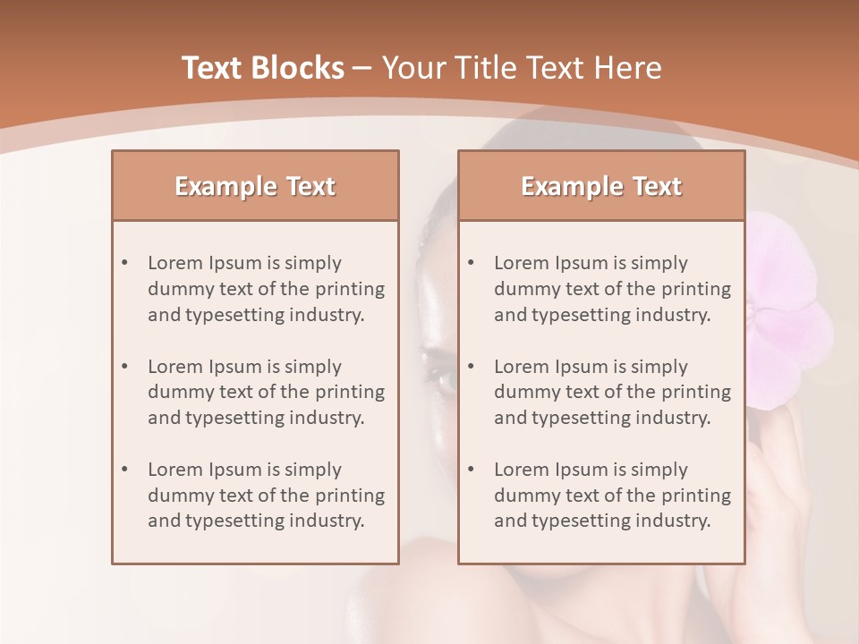 A Woman In A Towel Is Smiling For The Camera PowerPoint Template