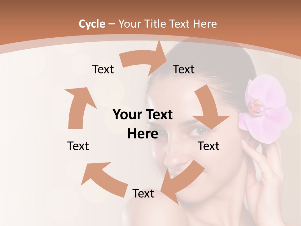 A Woman In A Towel Is Smiling For The Camera PowerPoint Template