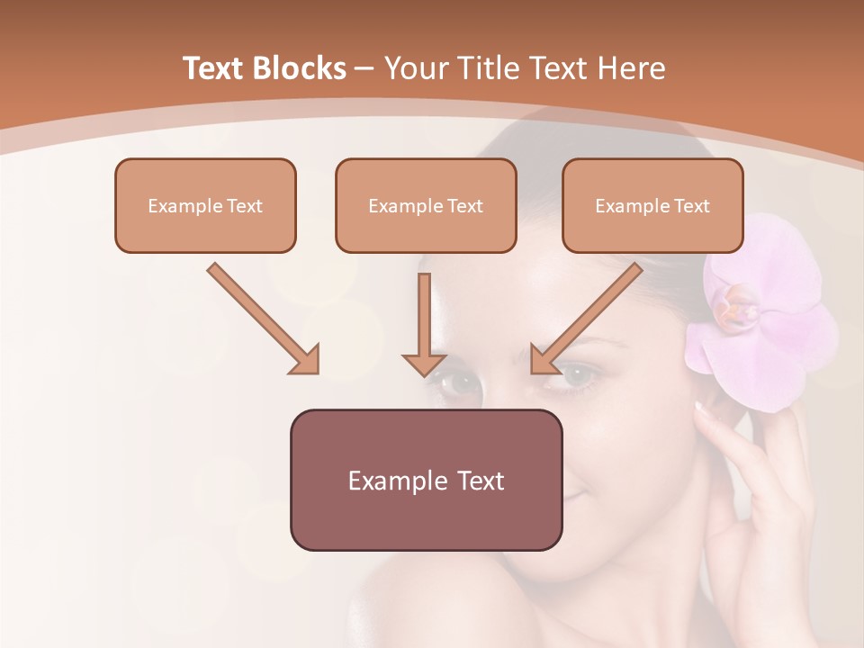 A Woman In A Towel Is Smiling For The Camera PowerPoint Template