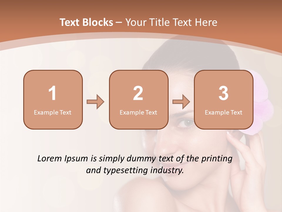 A Woman In A Towel Is Smiling For The Camera PowerPoint Template
