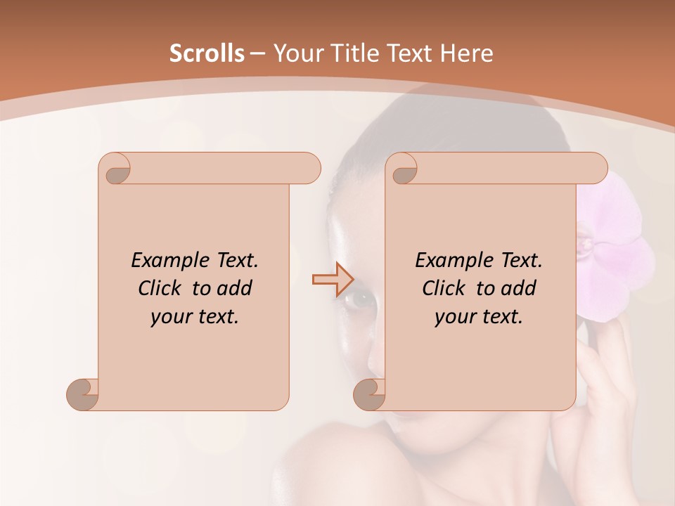A Woman In A Towel Is Smiling For The Camera PowerPoint Template