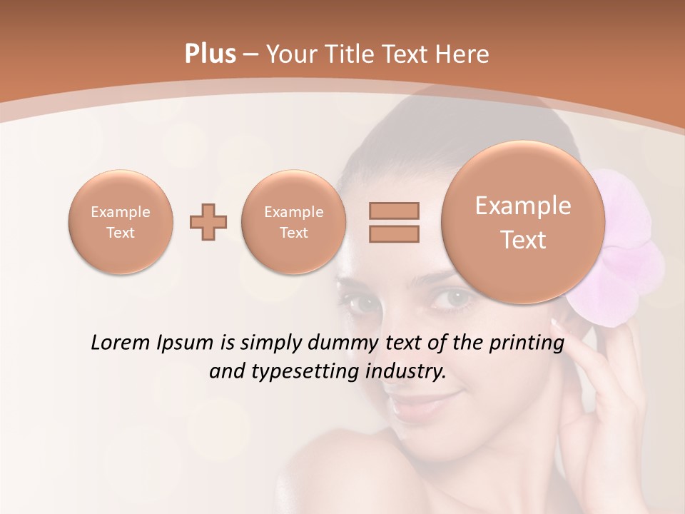 A Woman In A Towel Is Smiling For The Camera PowerPoint Template