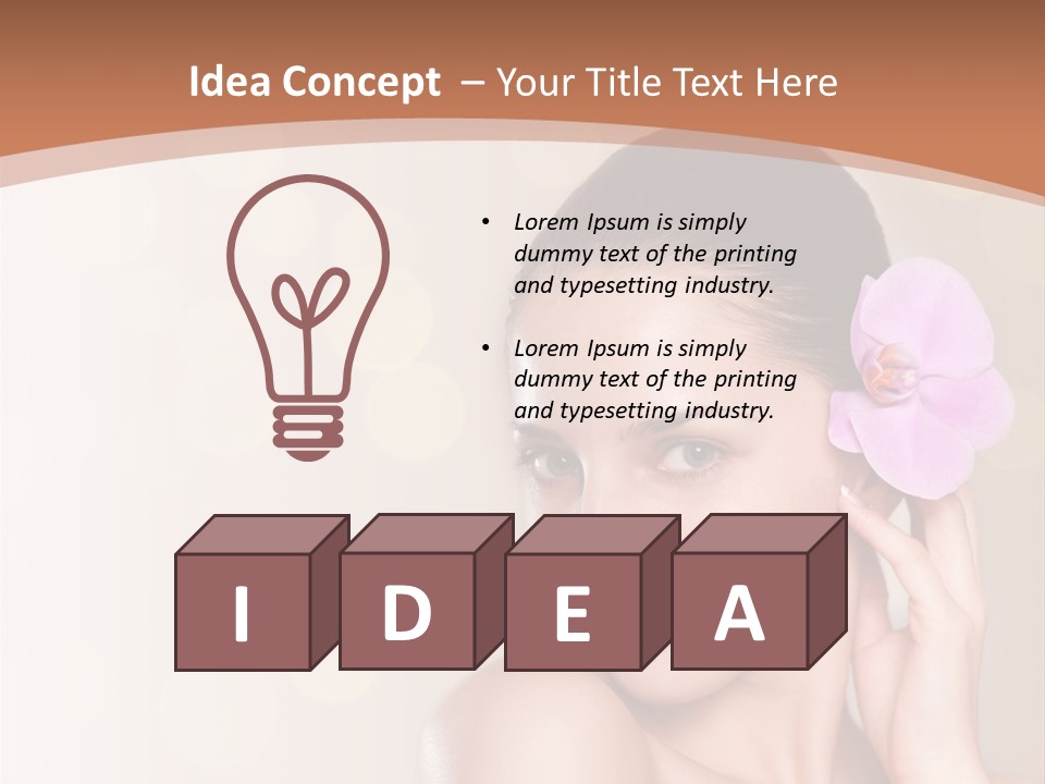 A Woman In A Towel Is Smiling For The Camera PowerPoint Template