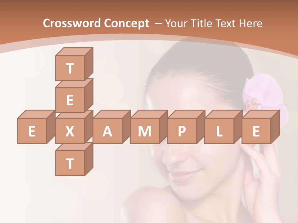 A Woman In A Towel Is Smiling For The Camera PowerPoint Template