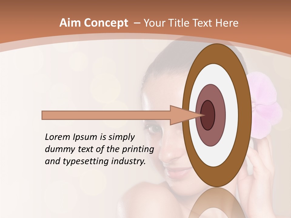 A Woman In A Towel Is Smiling For The Camera PowerPoint Template