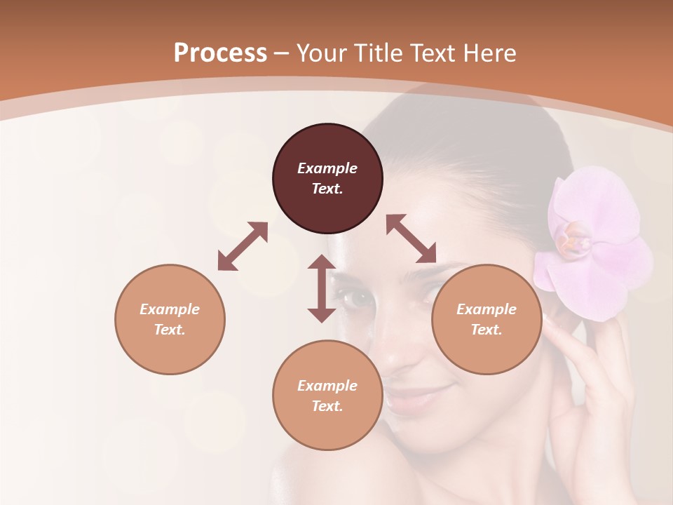 A Woman In A Towel Is Smiling For The Camera PowerPoint Template