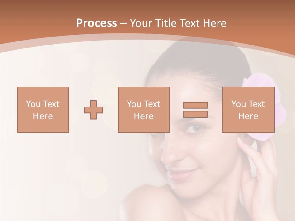 A Woman In A Towel Is Smiling For The Camera PowerPoint Template