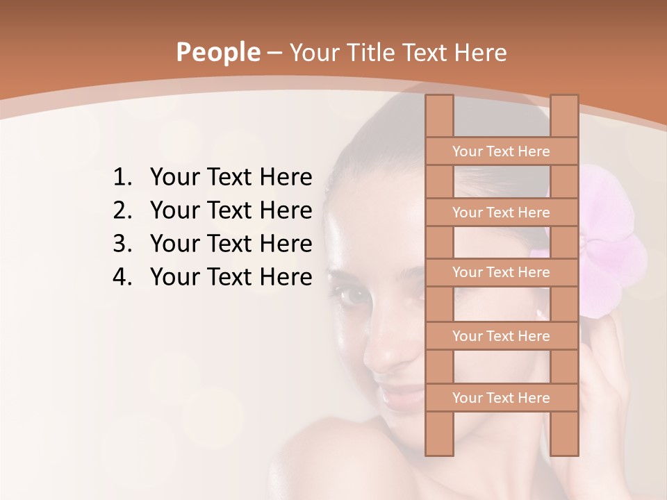 A Woman In A Towel Is Smiling For The Camera PowerPoint Template