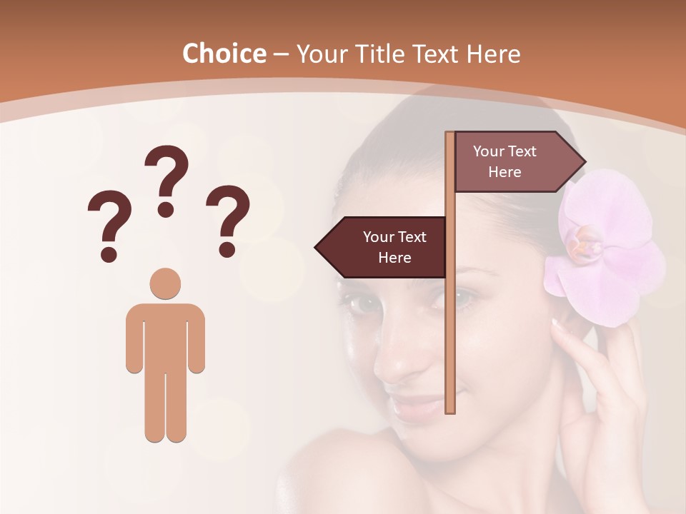 A Woman In A Towel Is Smiling For The Camera PowerPoint Template