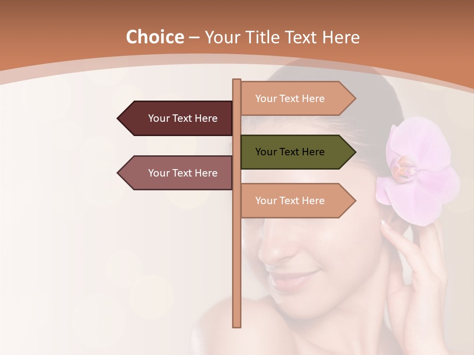 A Woman In A Towel Is Smiling For The Camera PowerPoint Template
