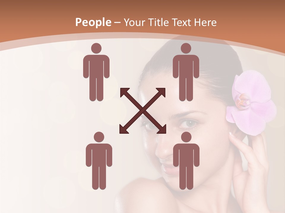 A Woman In A Towel Is Smiling For The Camera PowerPoint Template