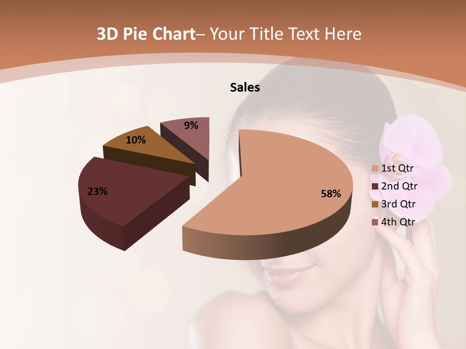 A Woman In A Towel Is Smiling For The Camera PowerPoint Template
