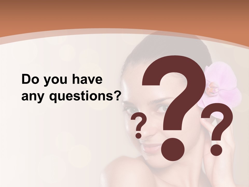 A Woman In A Towel Is Smiling For The Camera PowerPoint Template