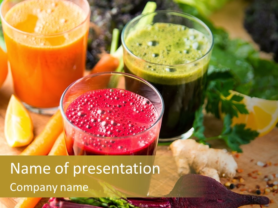 Detox Diet Nutritious Vegetable PowerPoint Template