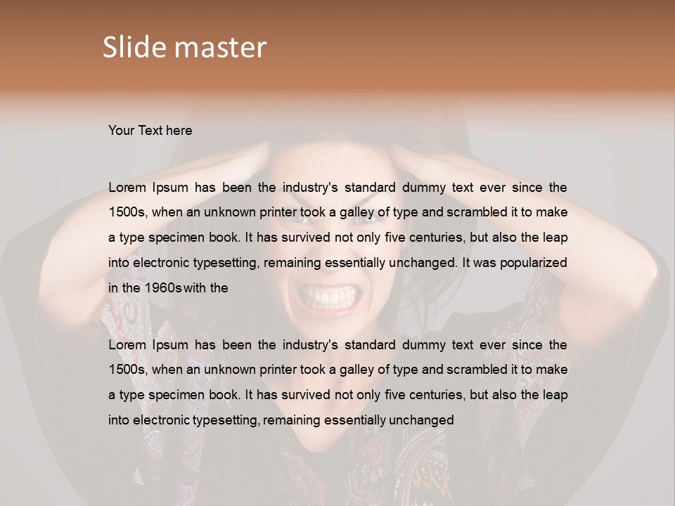 Crazy Pulling Stress PowerPoint Template