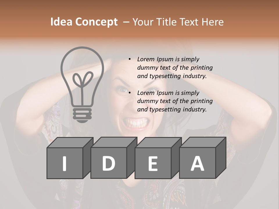 Crazy Pulling Stress PowerPoint Template