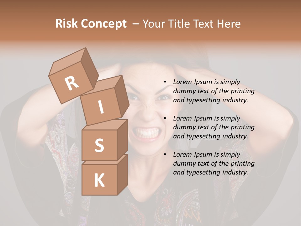 Crazy Pulling Stress PowerPoint Template