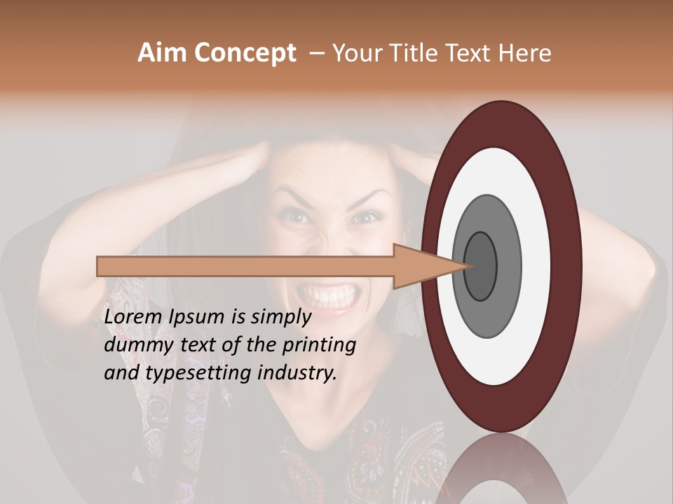 Crazy Pulling Stress PowerPoint Template