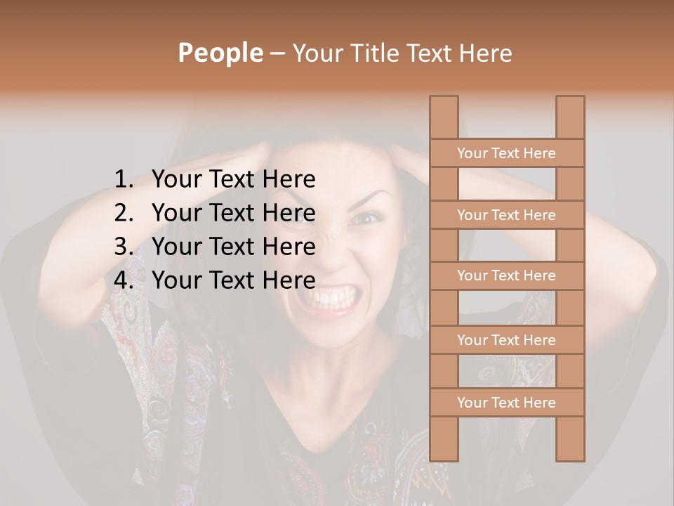 Crazy Pulling Stress PowerPoint Template