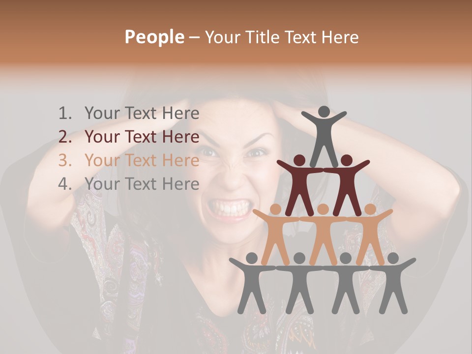 Crazy Pulling Stress PowerPoint Template