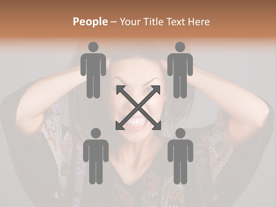 Crazy Pulling Stress PowerPoint Template