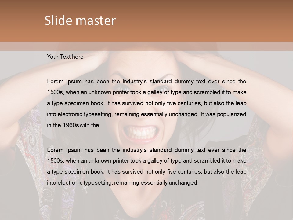 Hands Hair Gesture PowerPoint Template