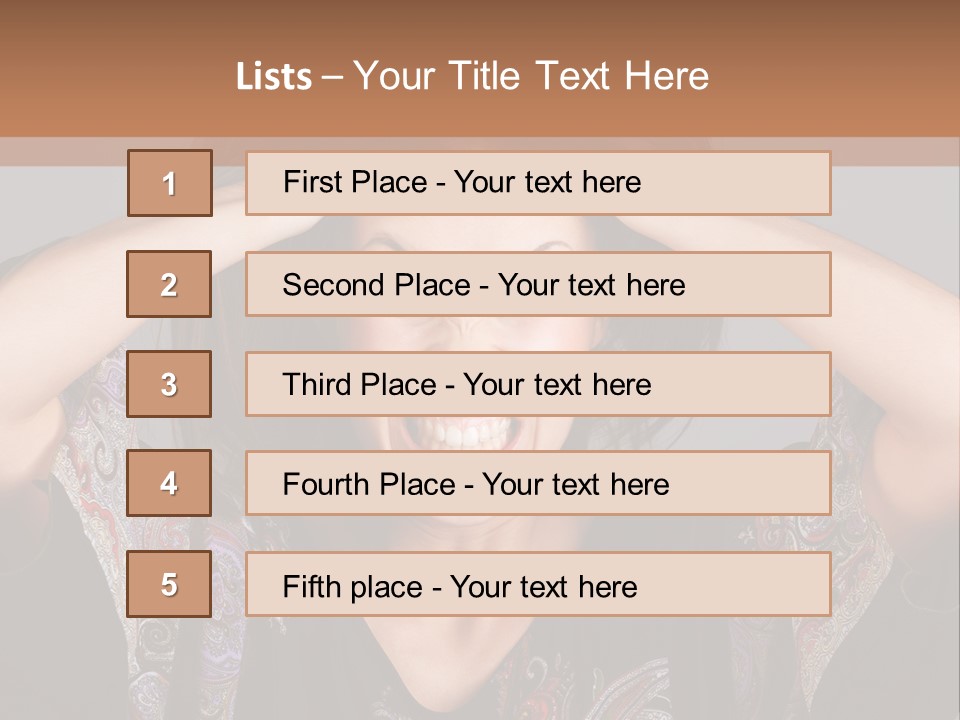 Hands Hair Gesture PowerPoint Template