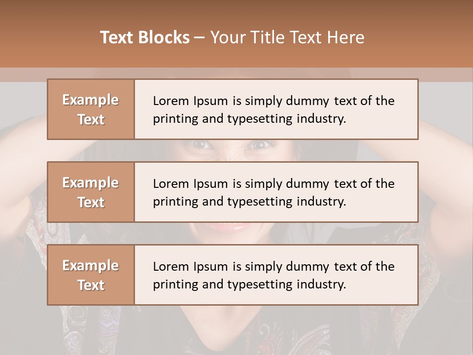 Hands Hair Gesture PowerPoint Template