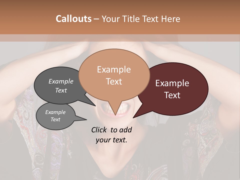 Hands Hair Gesture PowerPoint Template
