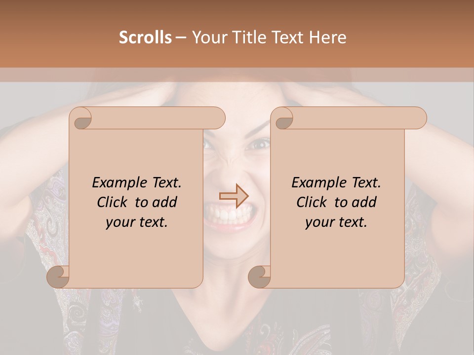 Hands Hair Gesture PowerPoint Template