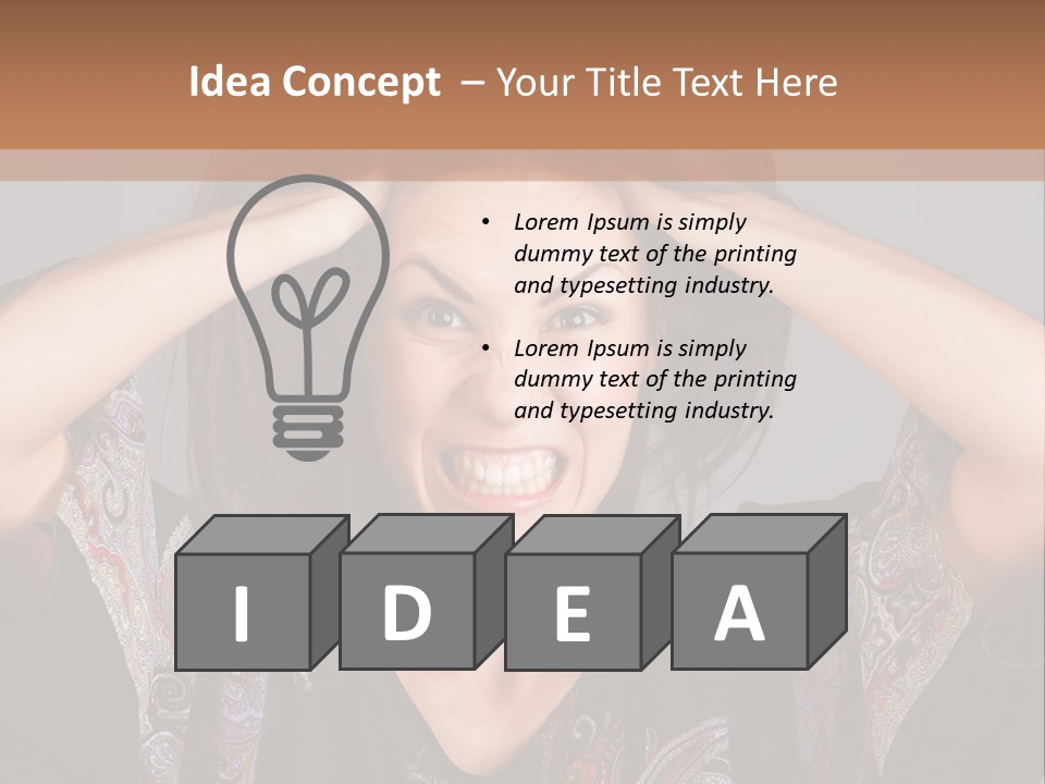 Hands Hair Gesture PowerPoint Template