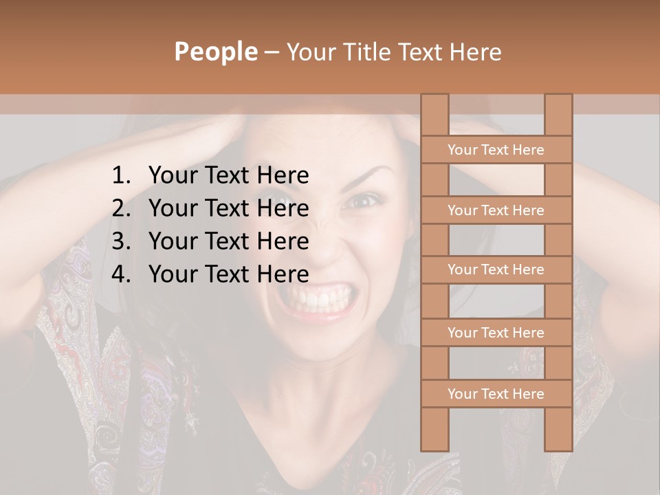 Hands Hair Gesture PowerPoint Template