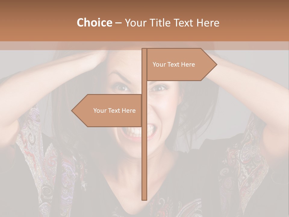 Hands Hair Gesture PowerPoint Template
