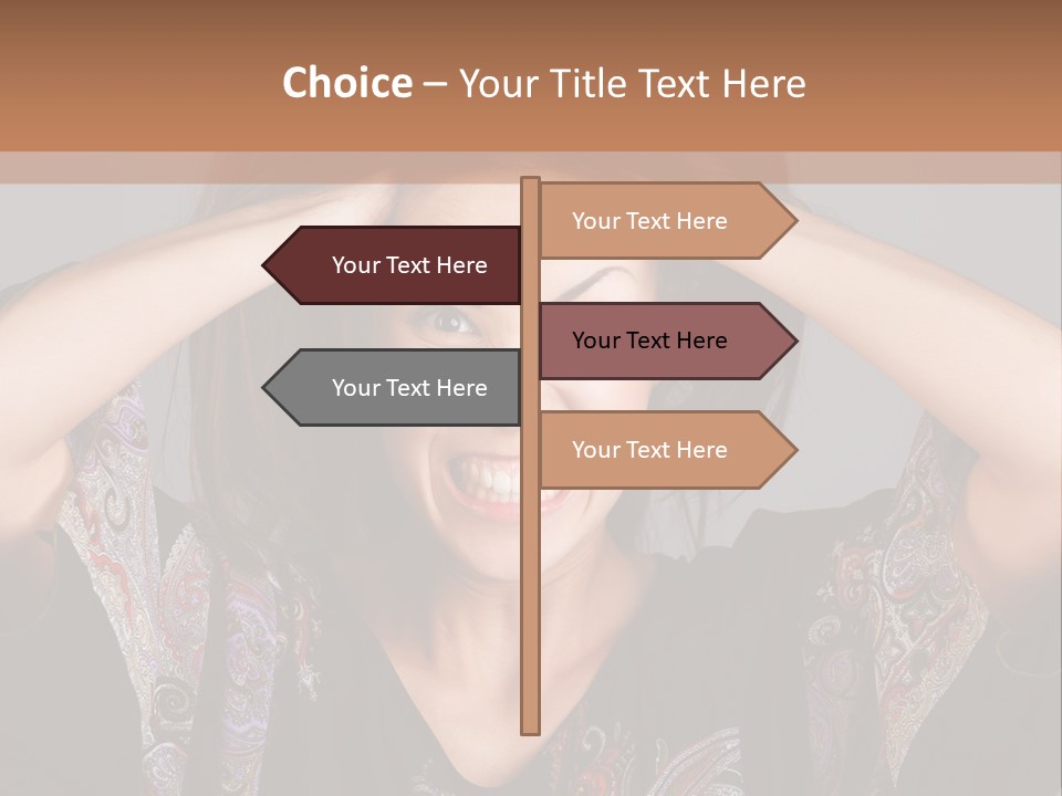 Hands Hair Gesture PowerPoint Template